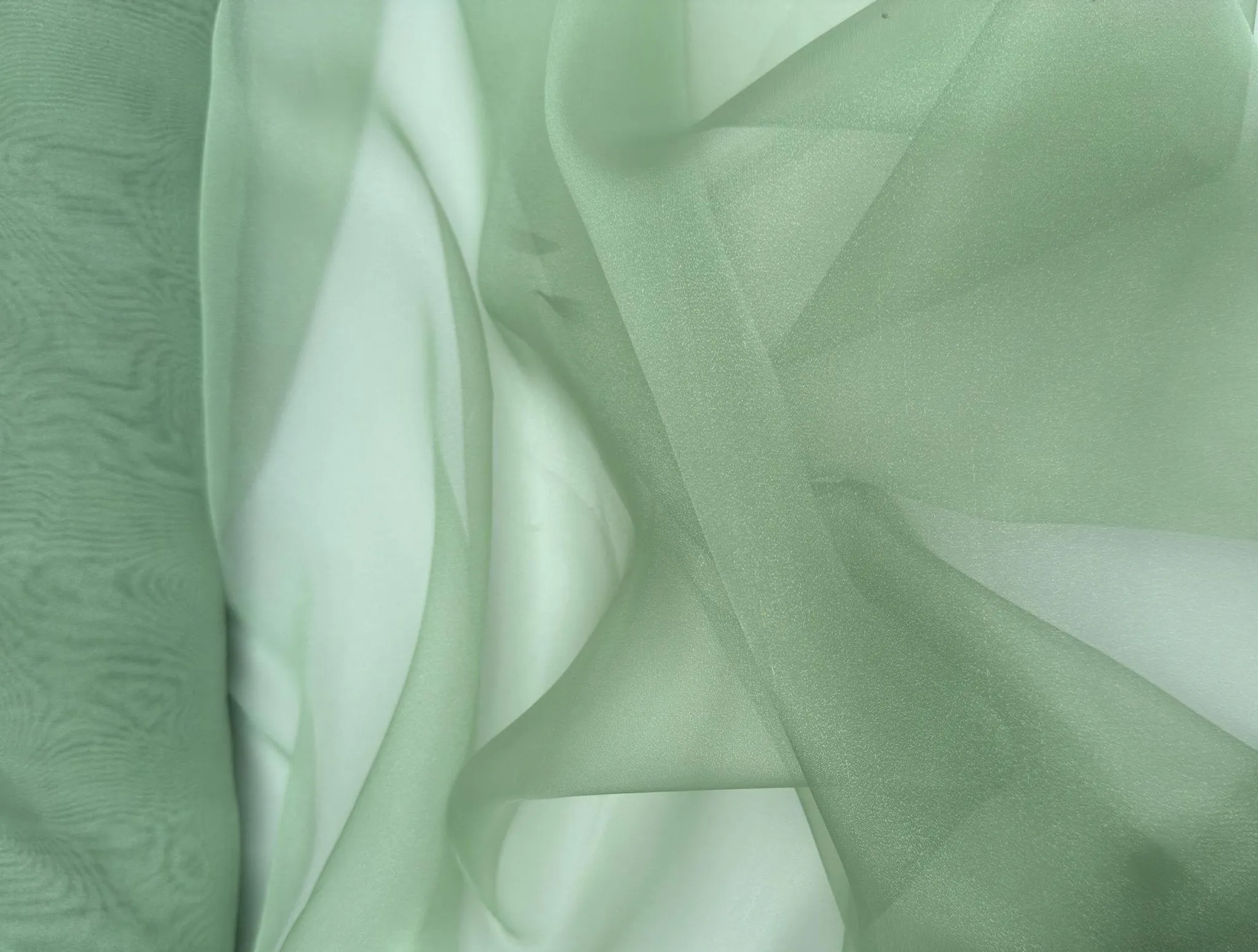 Sage Crystal Organza Fabric By the Yard, Shinny Green Organza Material for Wedding Wear, Evening Gowns, Event Decoration, Bows Making Fabric