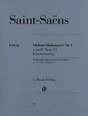 Saint-Saëns: Cello Concerto No 1 in A Minor Op 33 for Cello & Piano