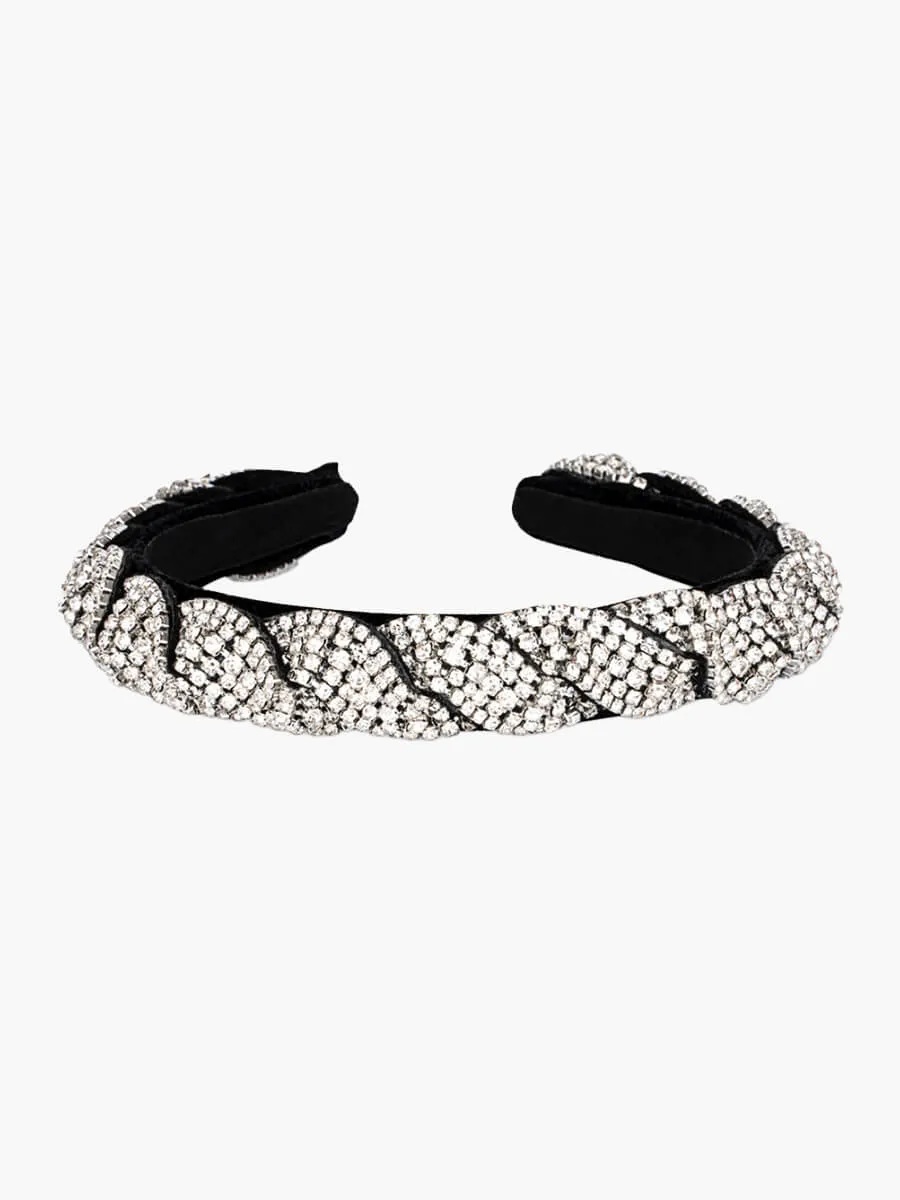 Sarah Crystal Headband - Crystal White