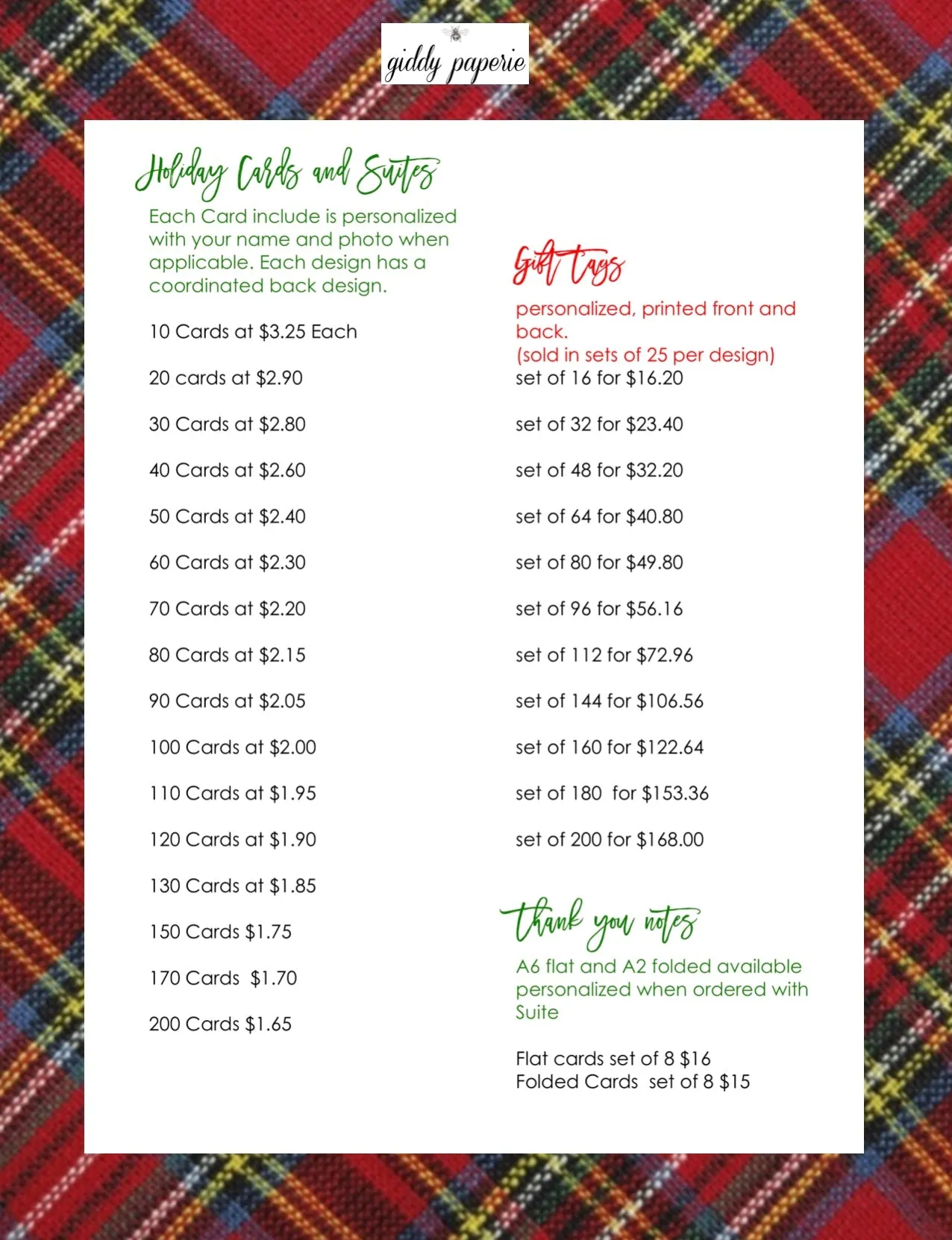 Scotch Plaid Wishes