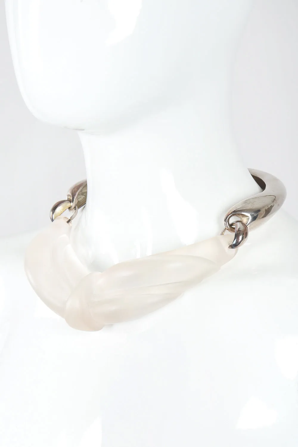 Sculpted Lucite Knot Collar