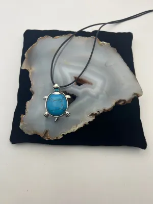 Sea Turtle Gemstone Pendant