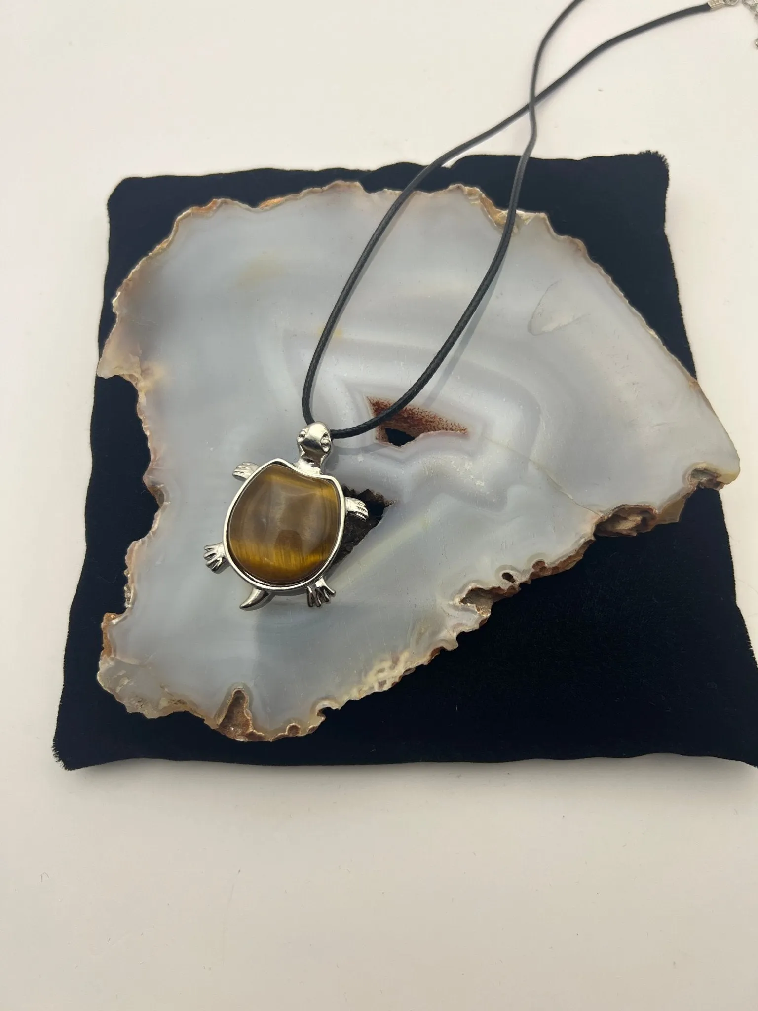 Sea Turtle Gemstone Pendant