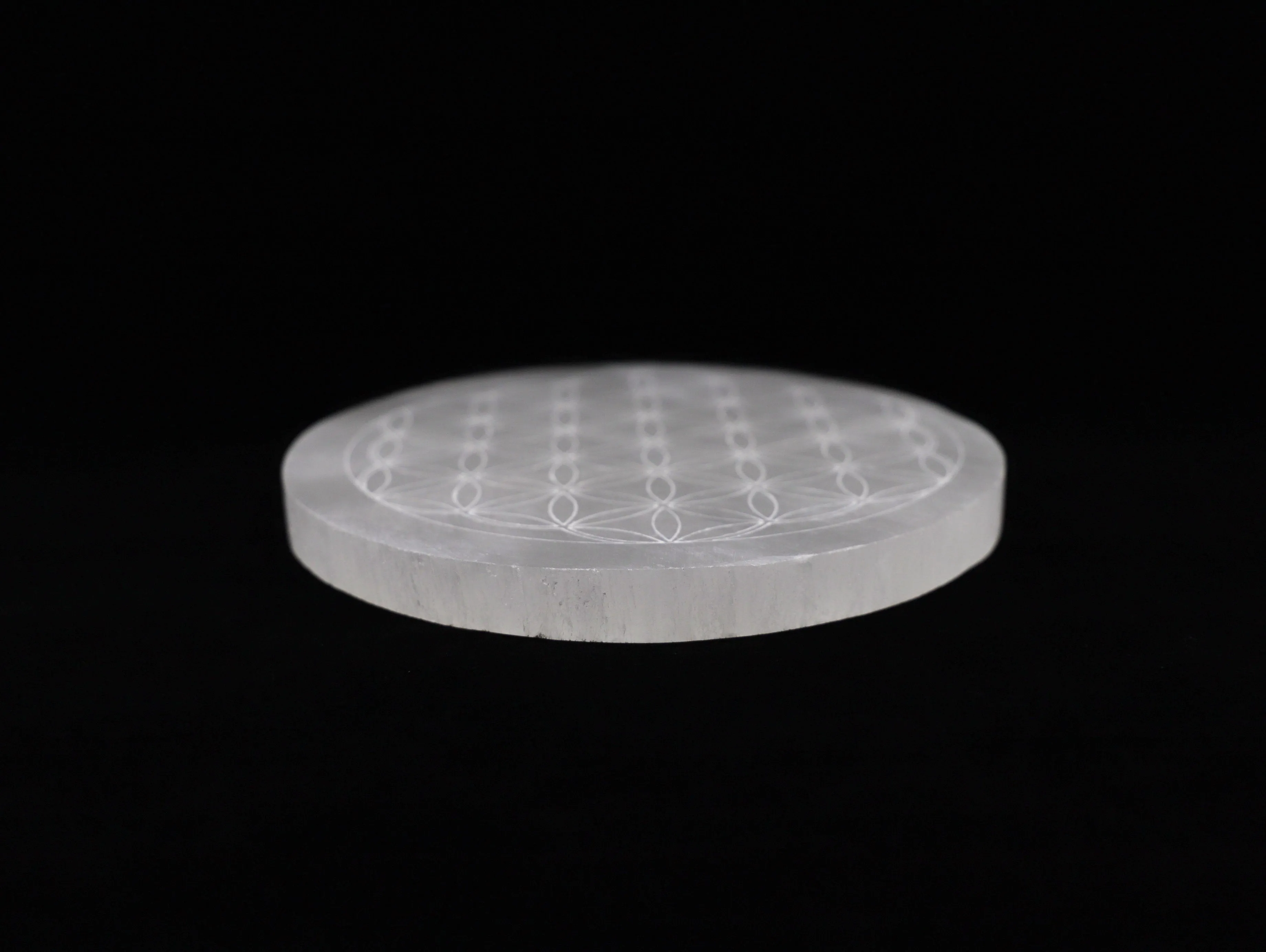 Selenite Flower of Life grid | 4 inch