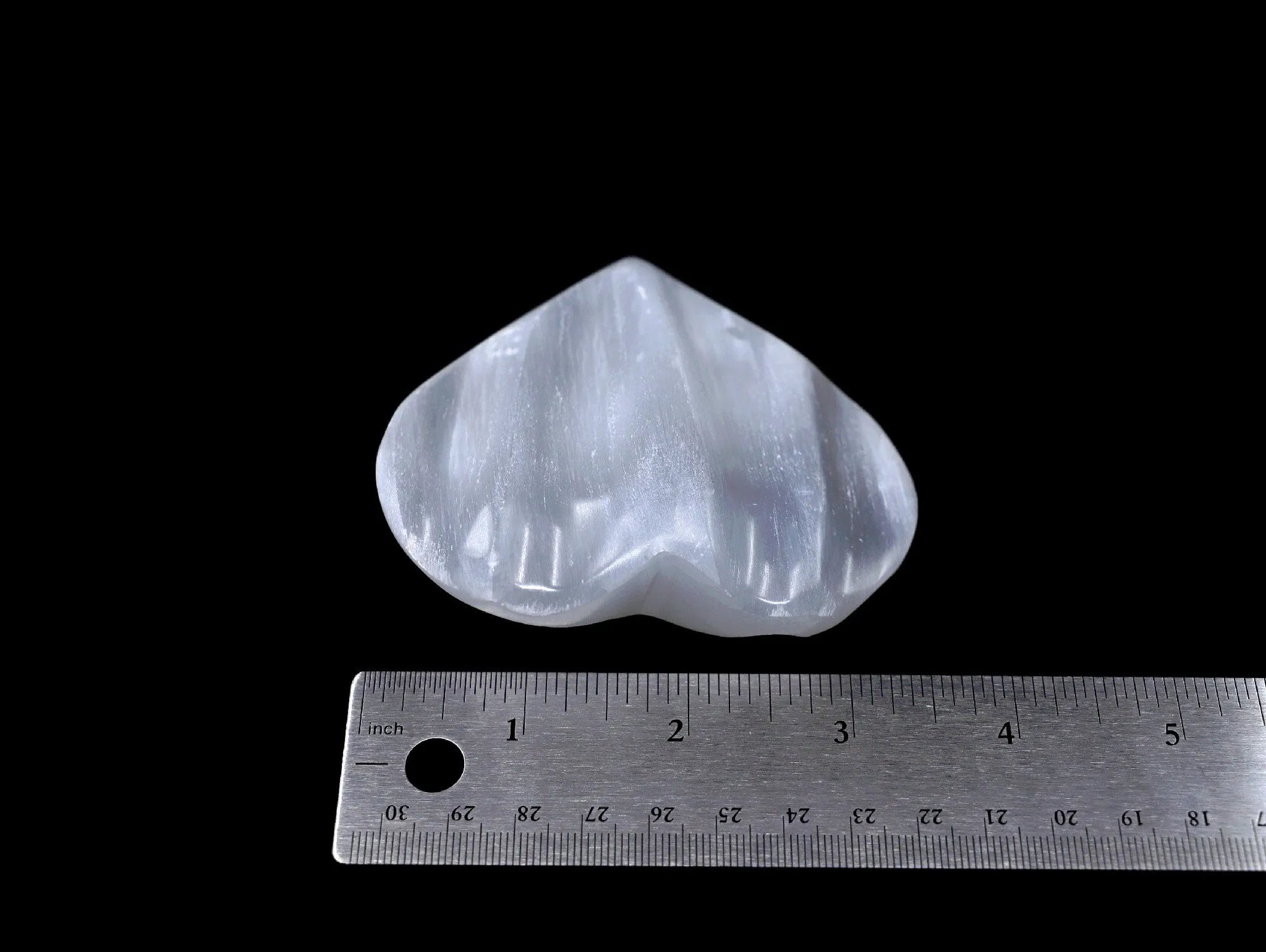 Selenite Wavy gemstone heart