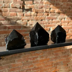 Semi-Polished Black Obsidian Point