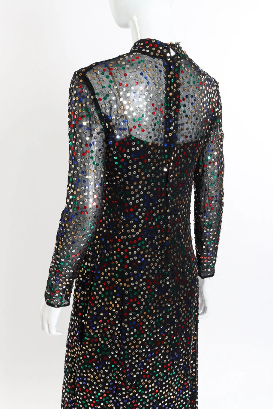 Sequin Overlay Sheath Dress