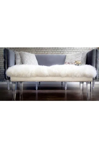 Sheepskin Bench - 60" - Choice of Color