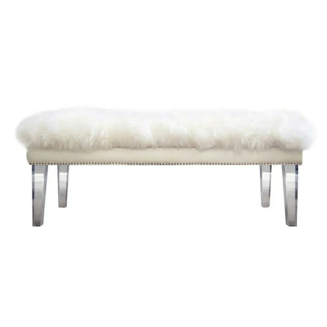 Sheepskin Bench - 60" - Choice of Color