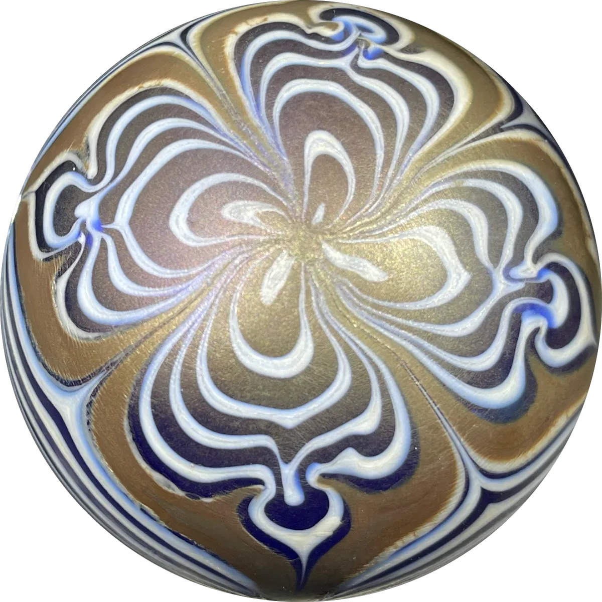Signed Vandermark 1982 Surface Decorated Art Nouveau Style Pulled Feather Decoration