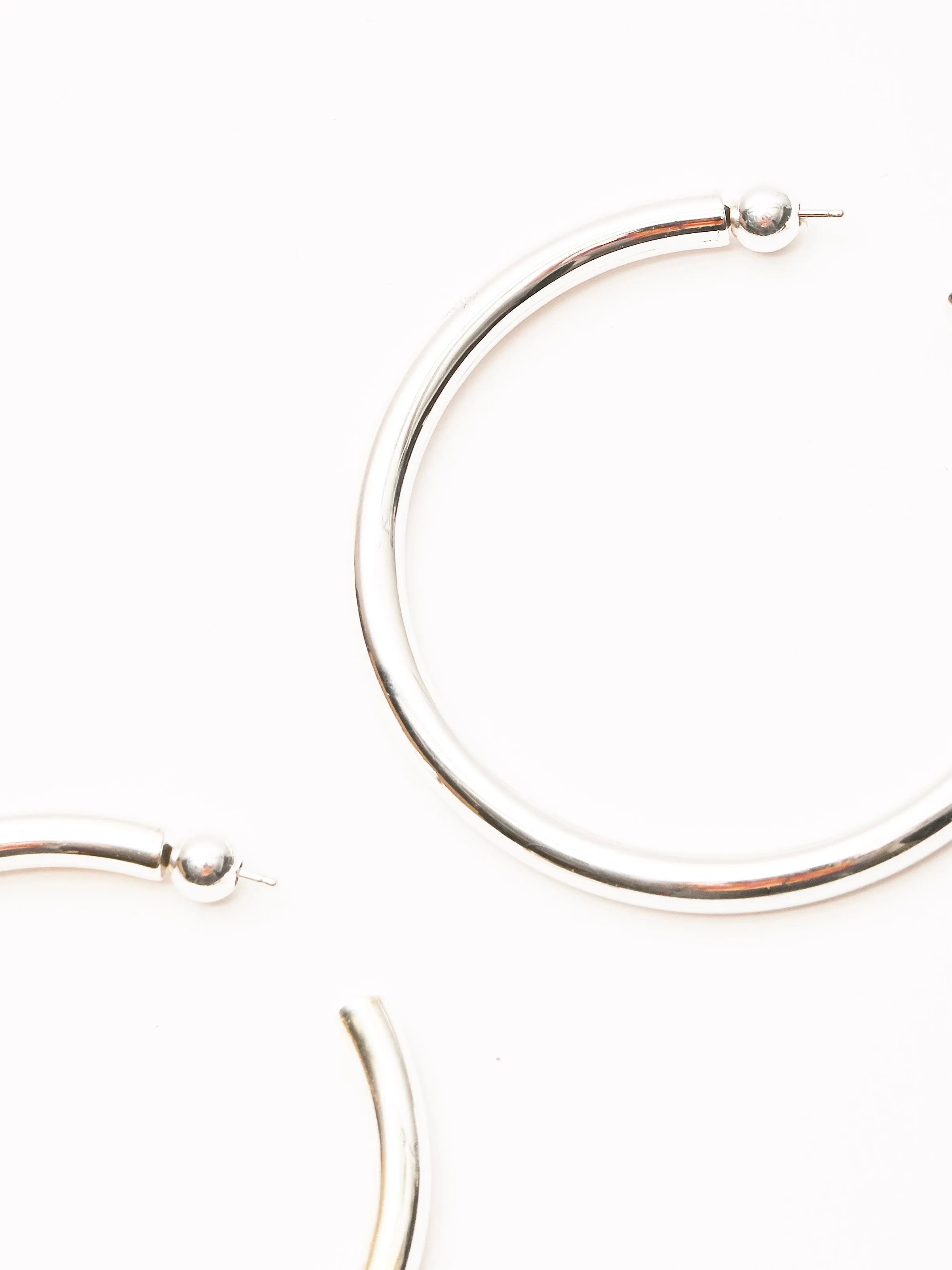 Silver Large Everyday Hoops