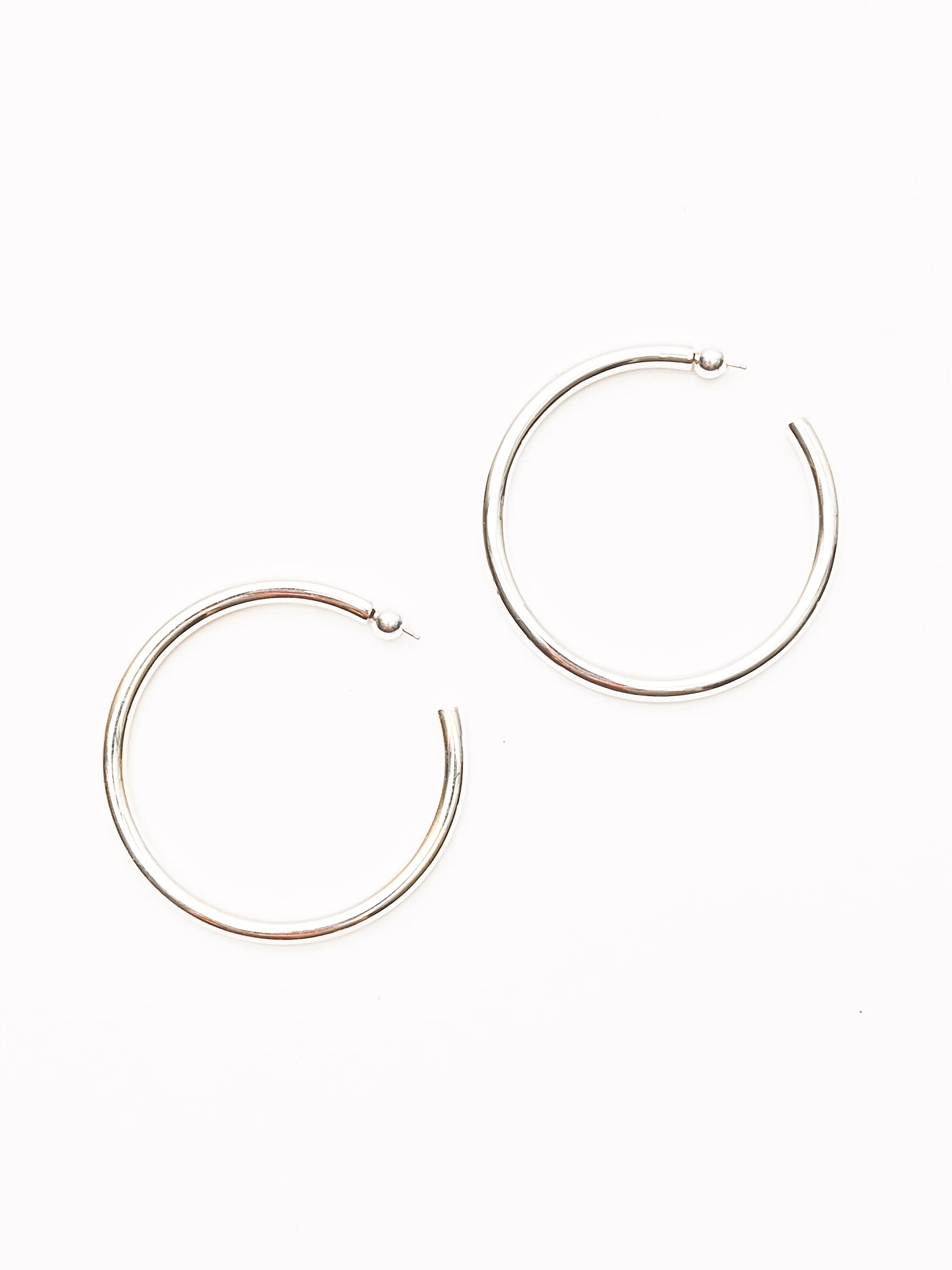 Silver Large Everyday Hoops