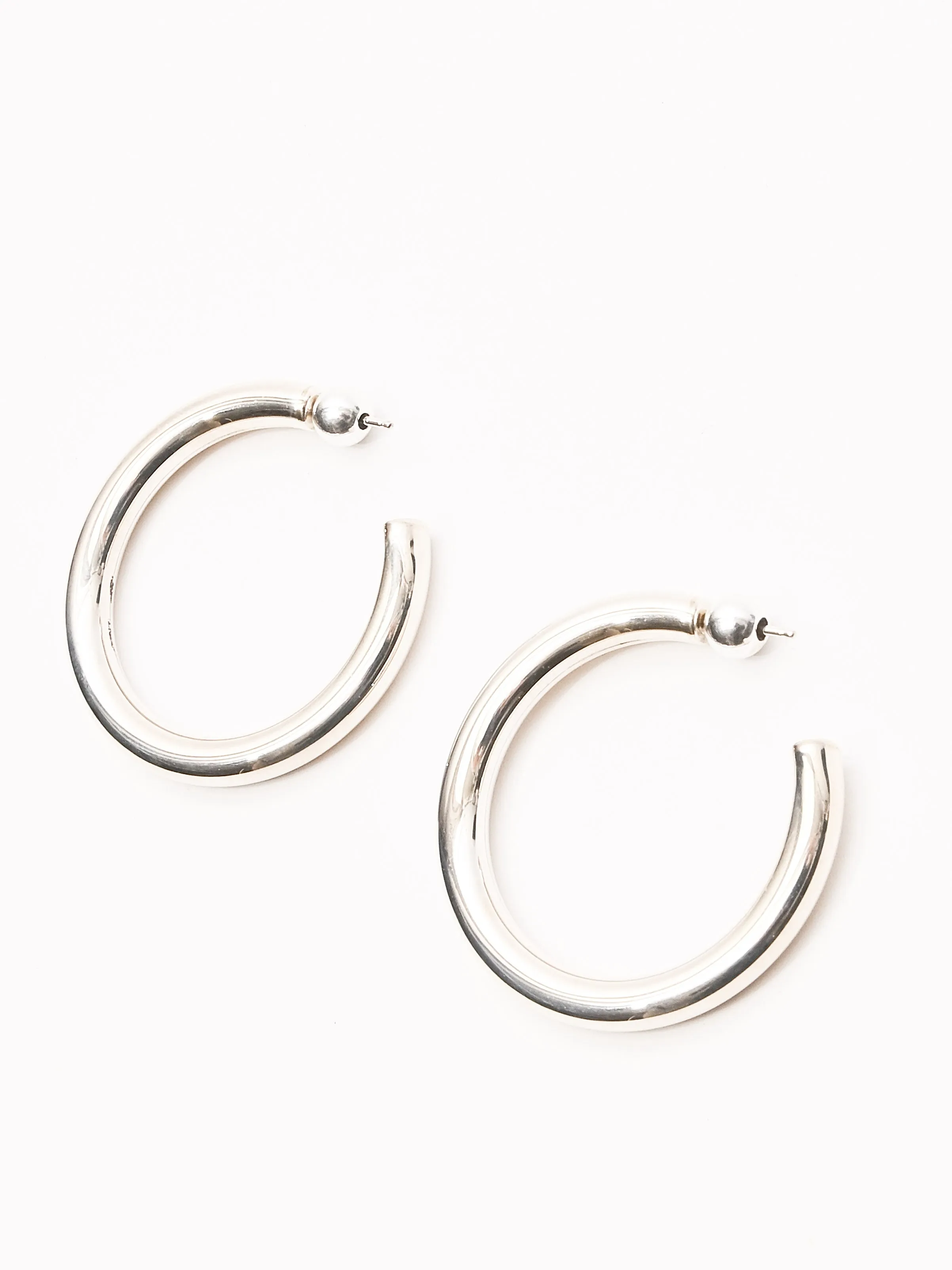 Silver Medium Everyday Hoops