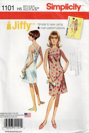 Simplicity 1101 Womens JIFFY 1960s Style Sundress Out Of Print Sewing Pattern Size 6 - 14 UNCUT Factory Folded