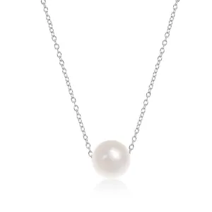 Single Pearl Threaded Chain Necklace