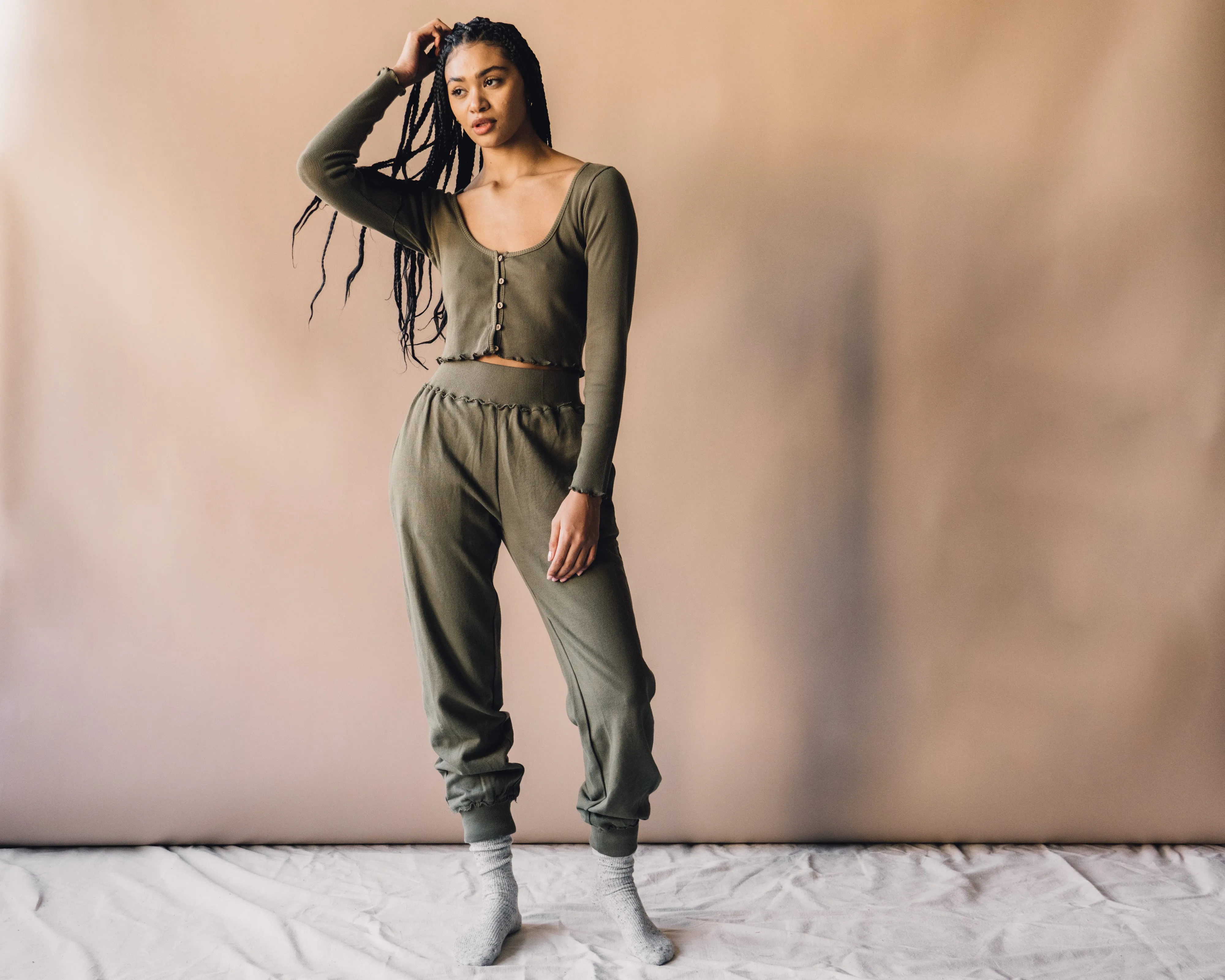 Skylar Sweatpant-Vert