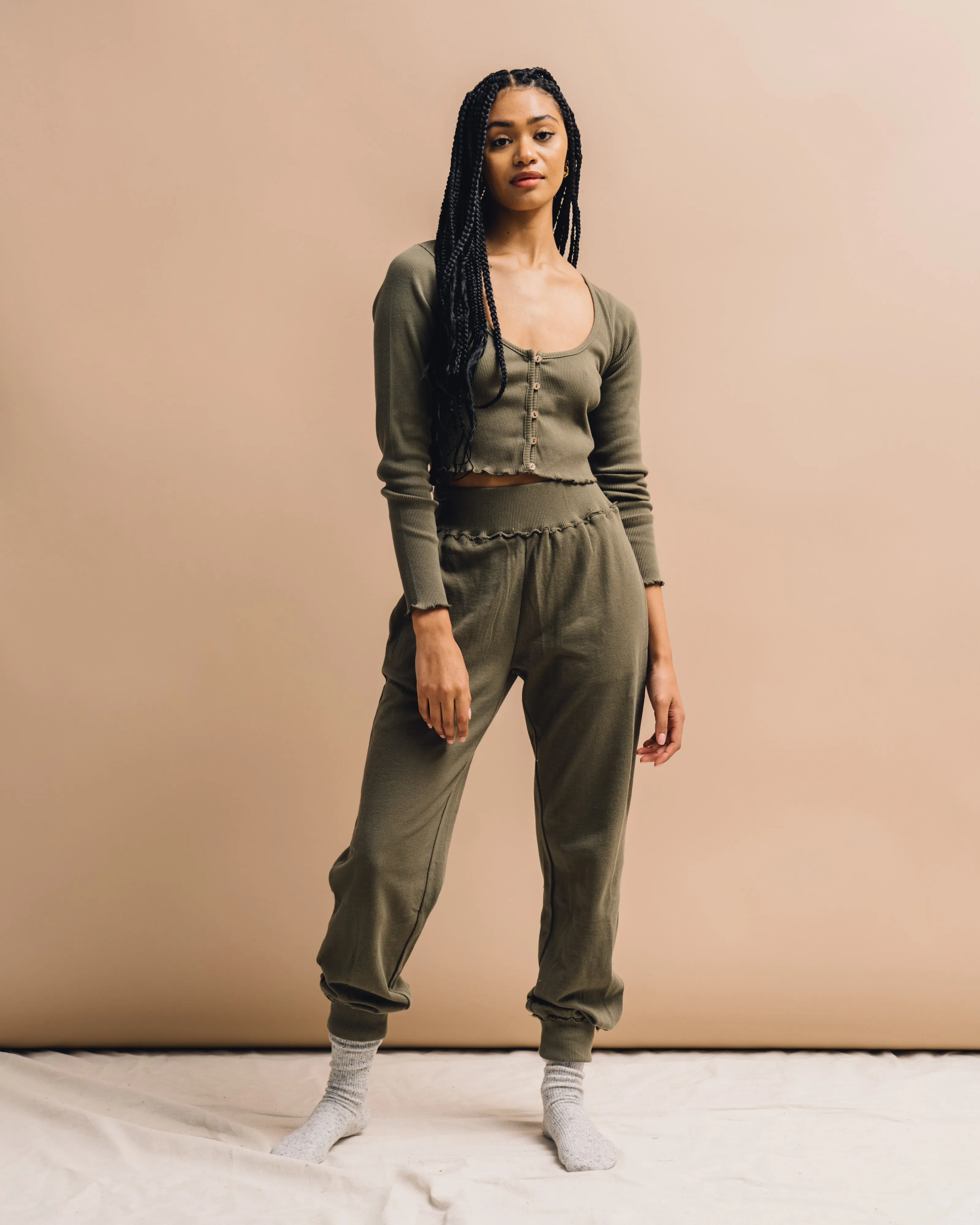 Skylar Sweatpant-Vert