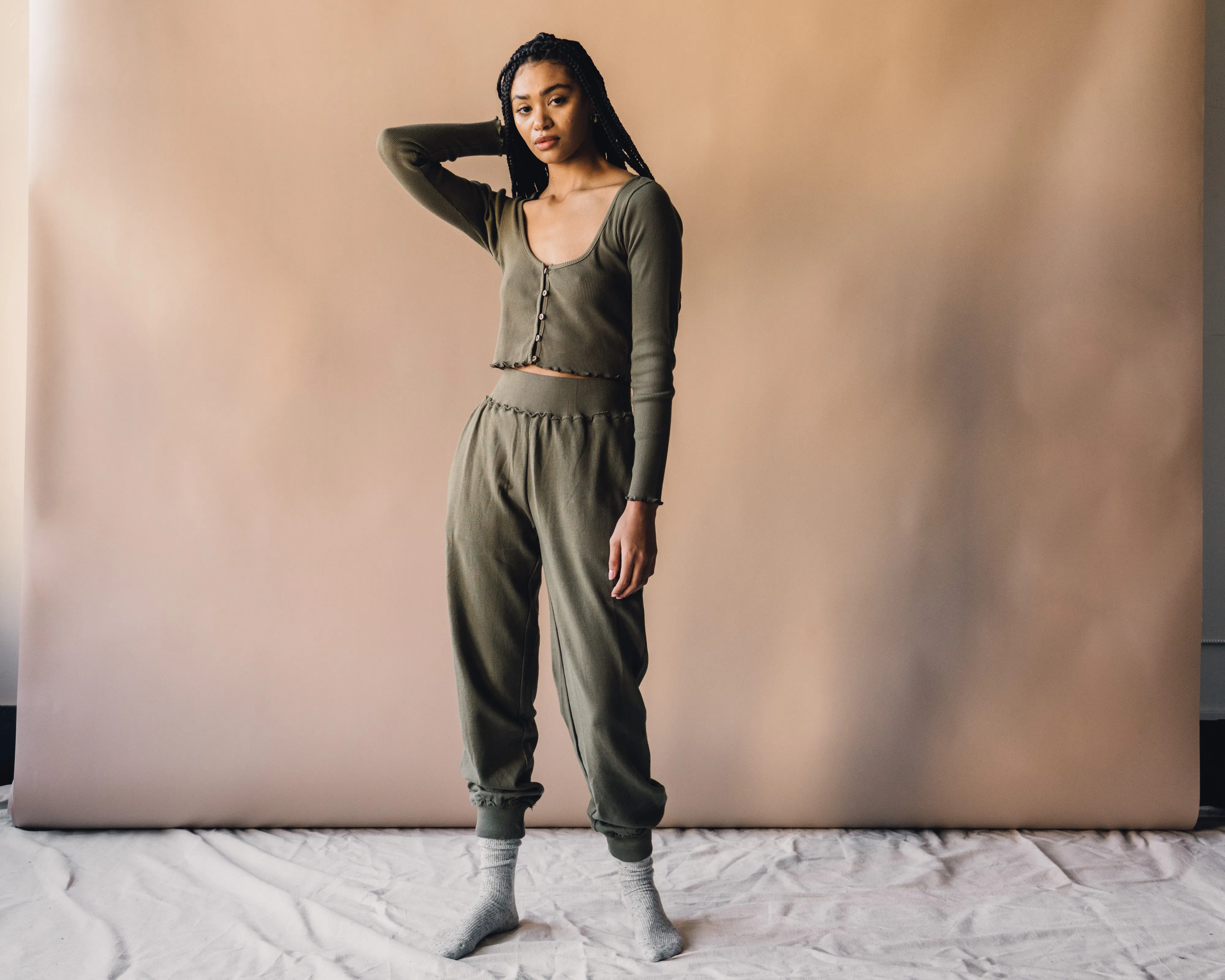 Skylar Sweatpant-Vert