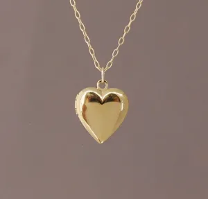 Small Heart Locket Necklace