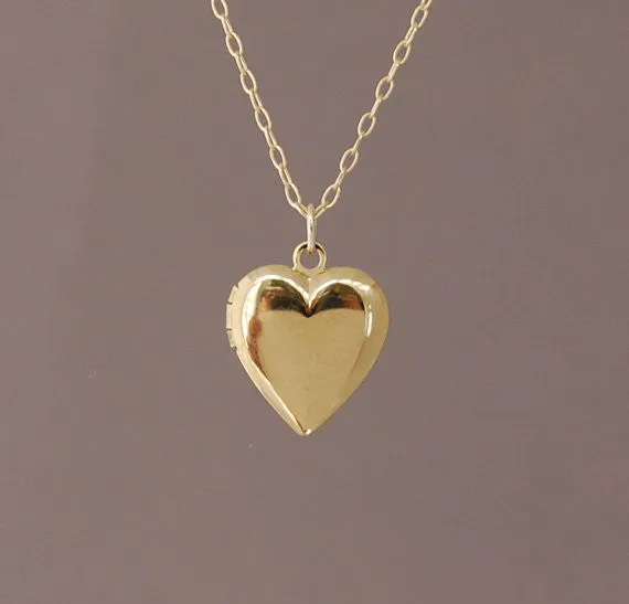 Small Heart Locket Necklace