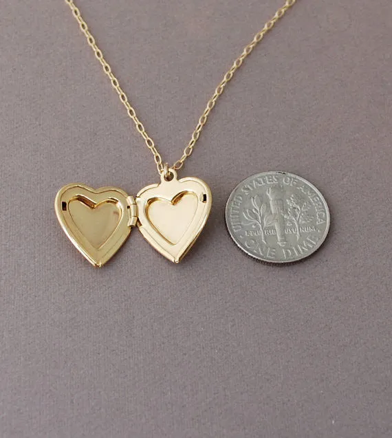Small Heart Locket Necklace