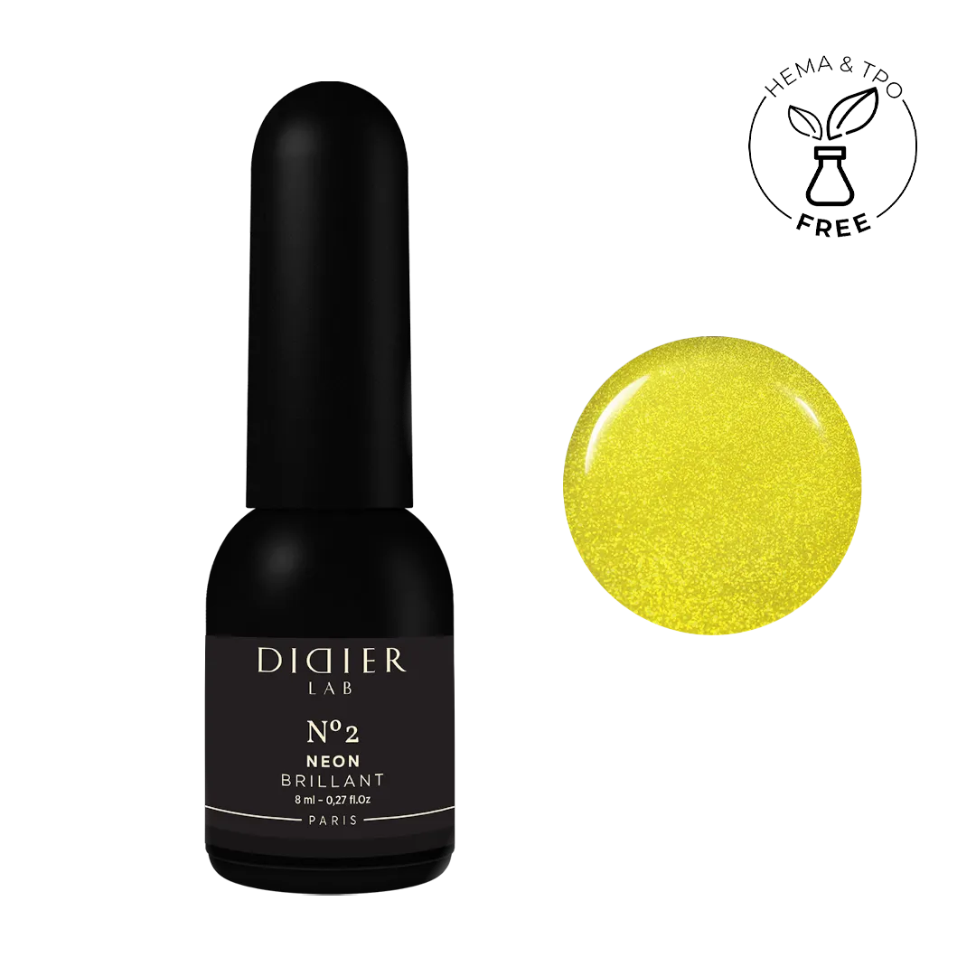 Smalto semipermanente, Brillant NEON, No2, Didier Lab, 8ml