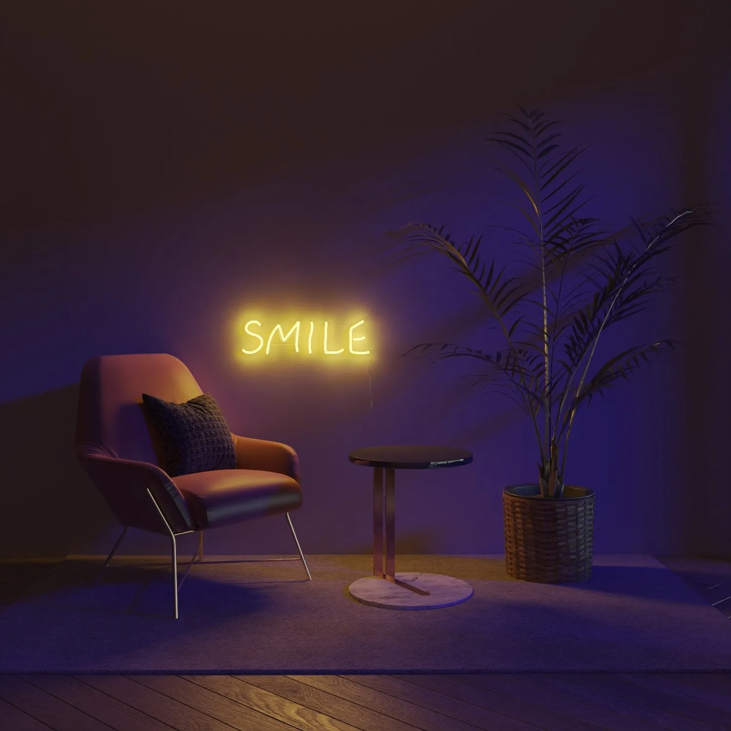 Smile, LED neon sign
