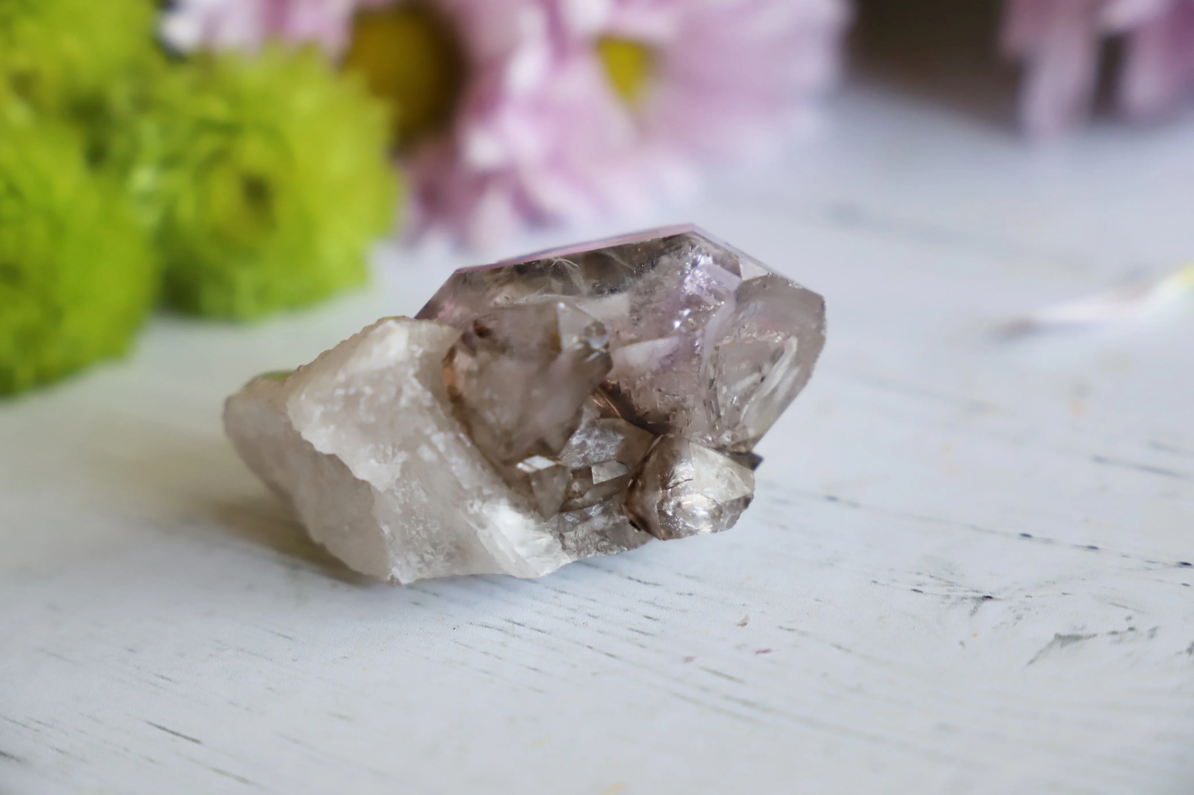 Smoky Amethyst Elestial quartz | 60g