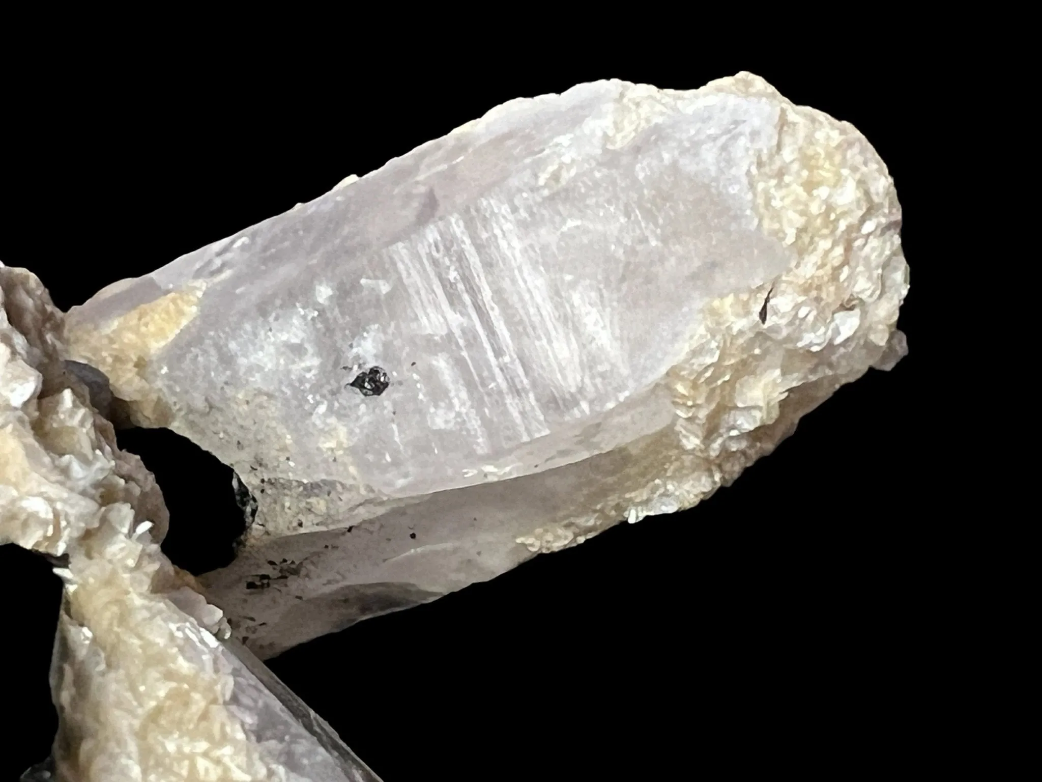 Smoky Quartz Lemurian Point with Schorl (Black Tourmaline) Crystals - 691 grams