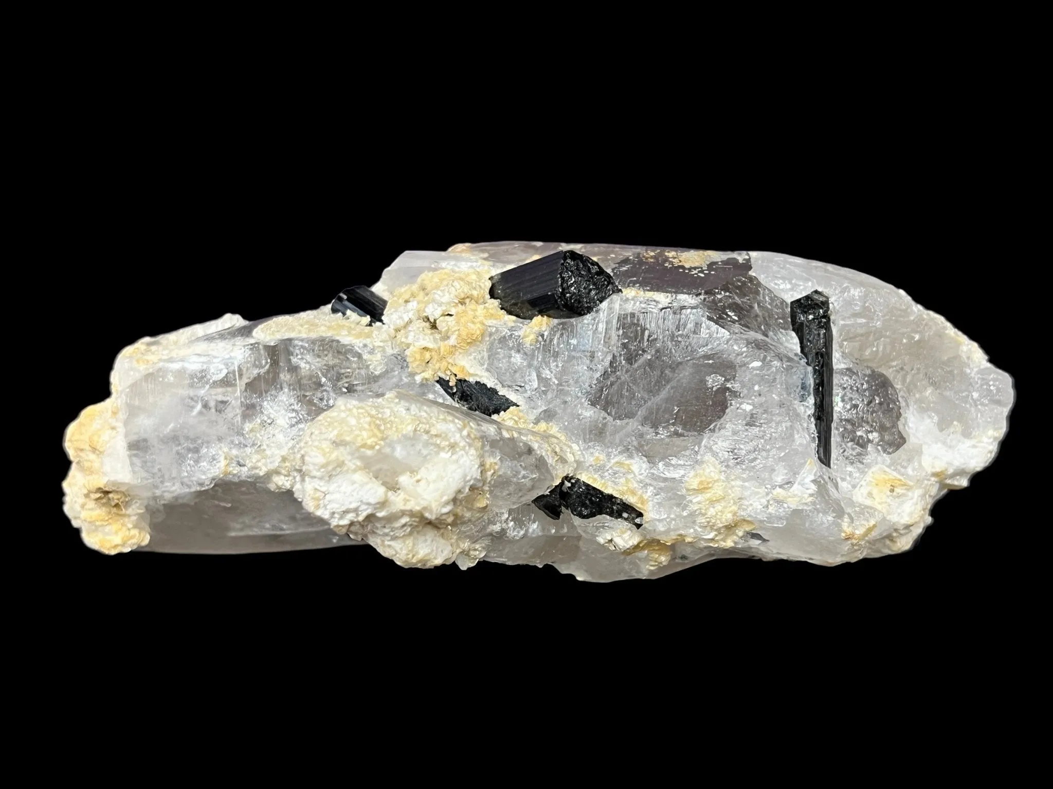 Smoky Quartz Lemurian Point with Schorl (Black Tourmaline) Crystals - 691 grams
