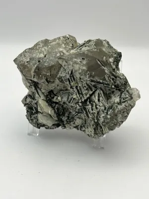 Smoky Quartz with Green Tourmaline