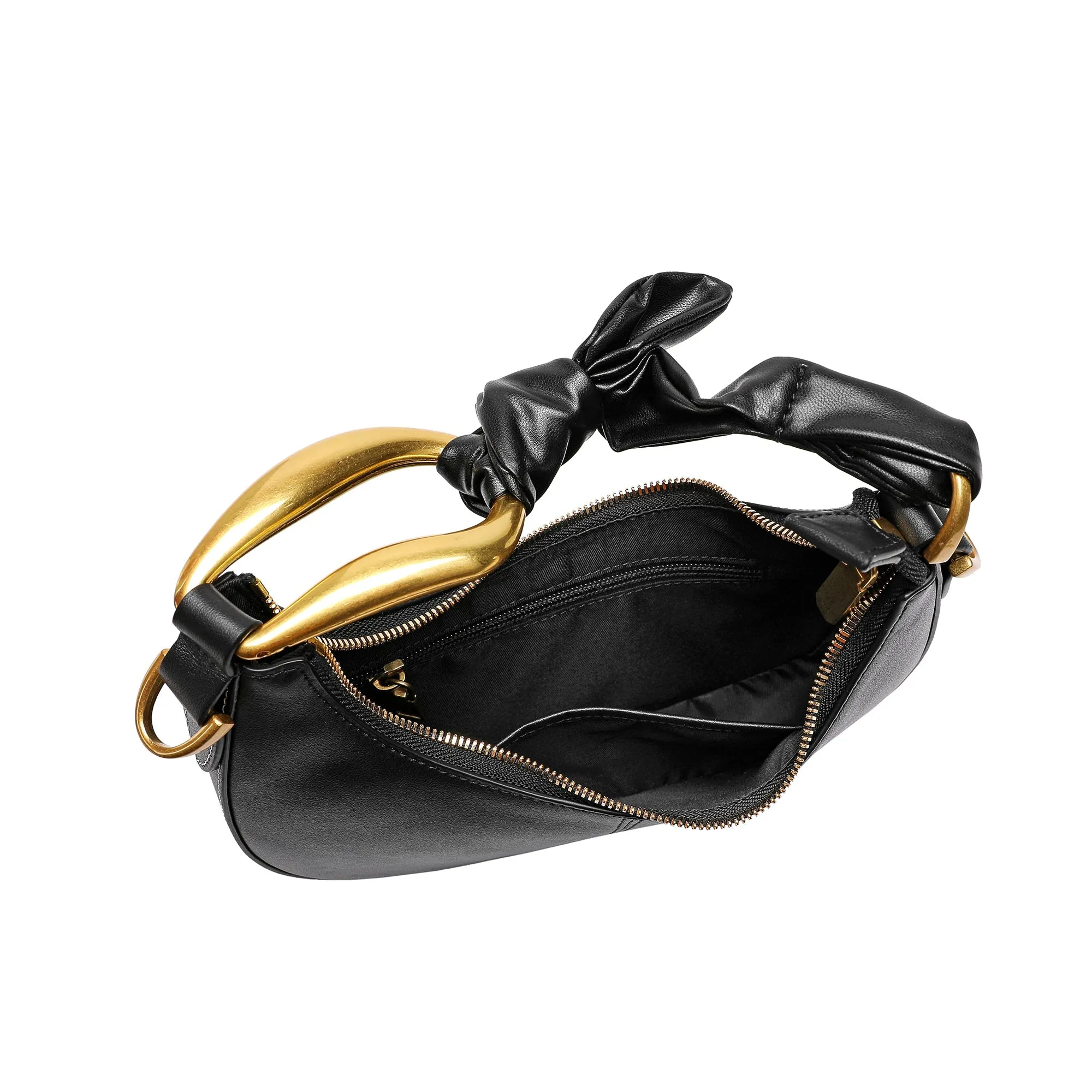 Smooth-Leather Decorated-Handle Bag