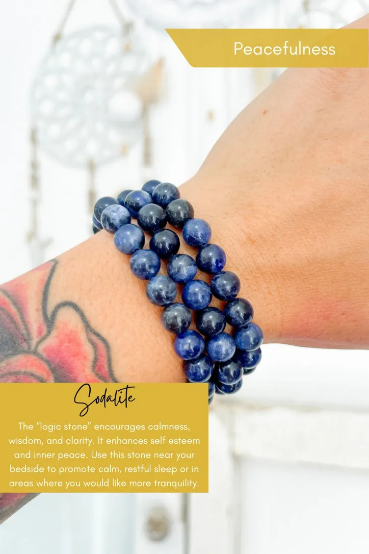 Sodalite 8mm Bead Bracelet