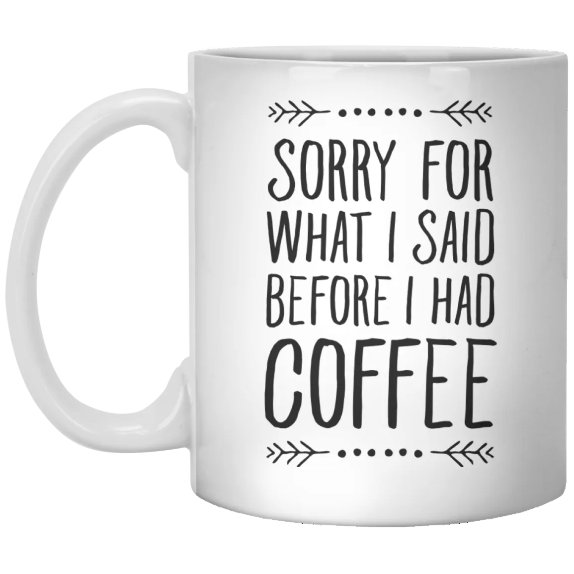 Sorry for what I said before I had coffee mugs