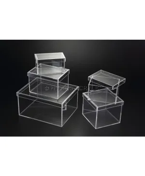 Square  Lucite Box W/Lid