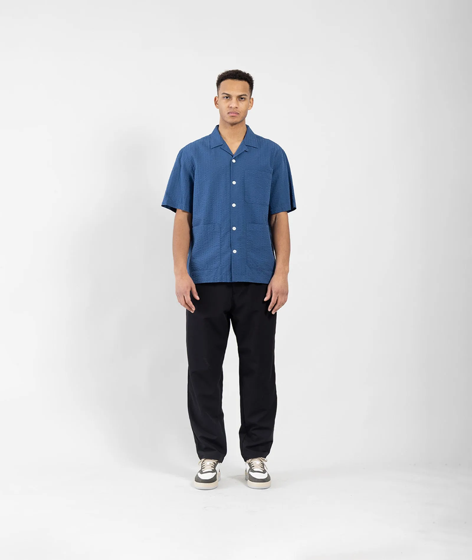 S/S Utility Shirt - Washed Blue
