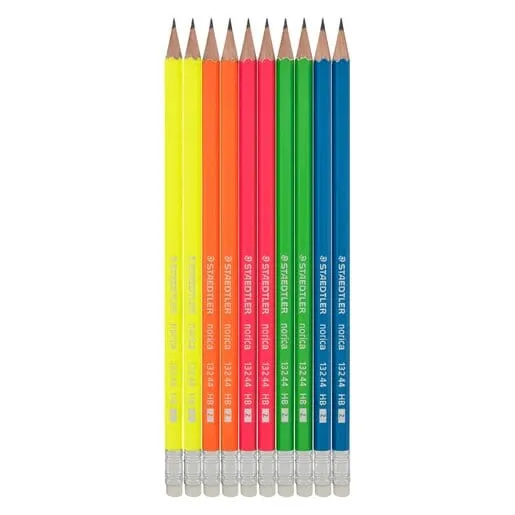 Staedtler Neon Hb Camel Graphite Pencils - Pack Of 10