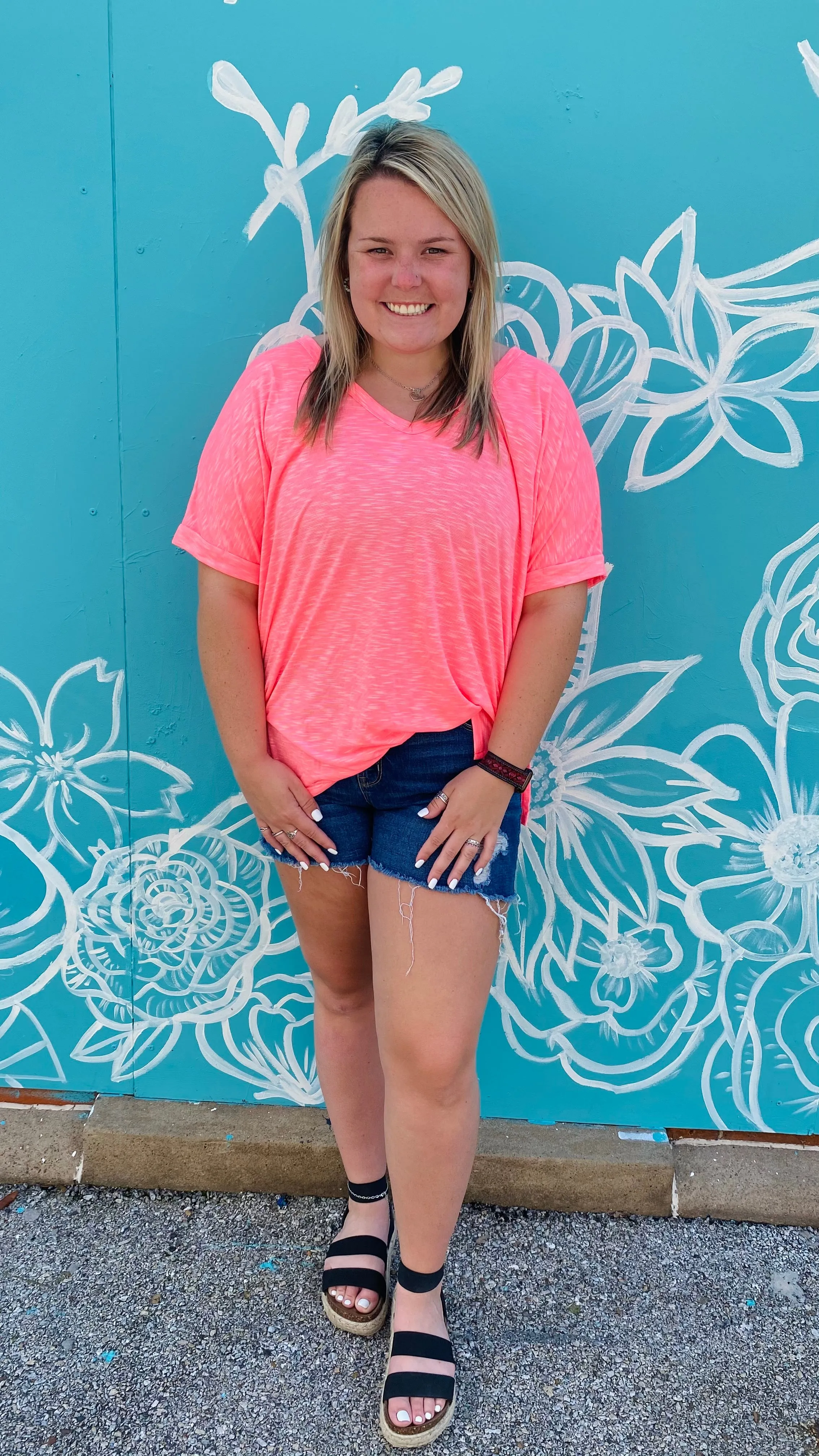 Summer Bright Tunic: Neon Pink