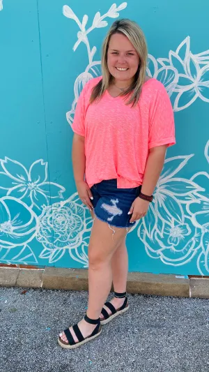 Summer Bright Tunic: Neon Pink