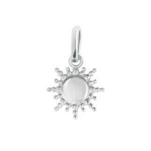Sun Pendant - White Gold