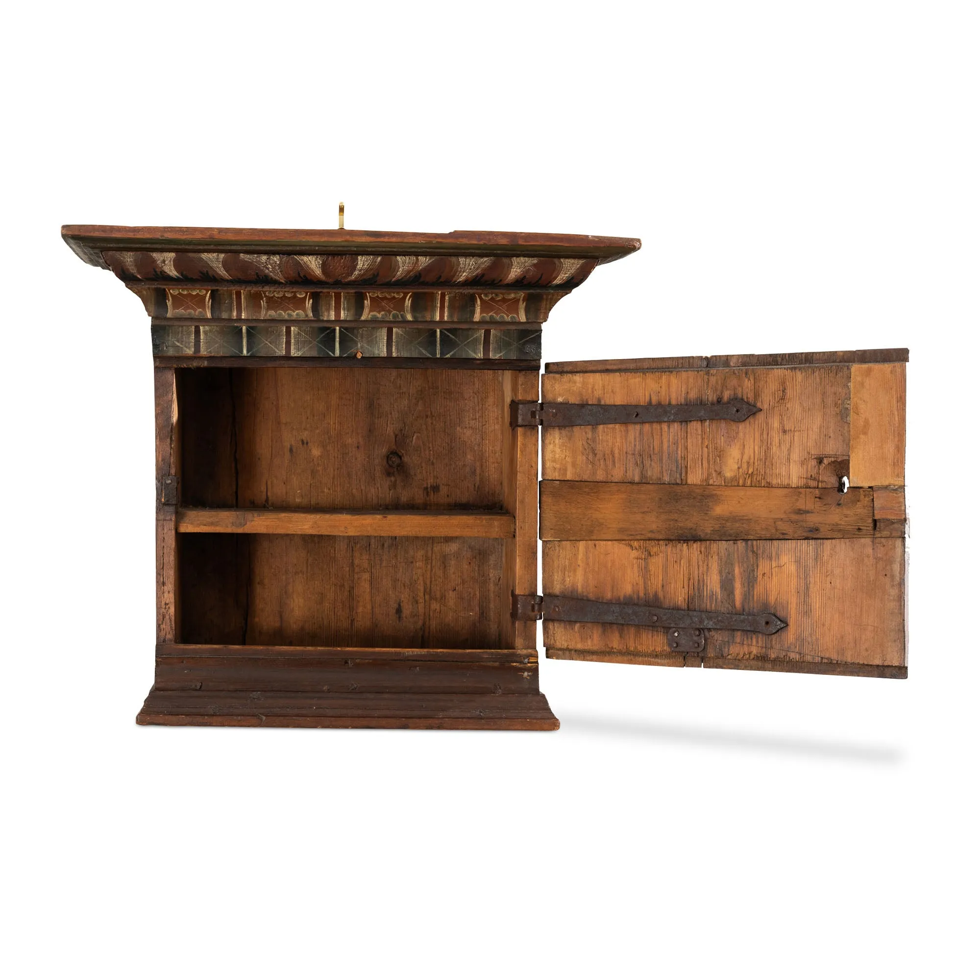Swedish Dalarna Kurbits Hanging Cabinet, early 19th c.