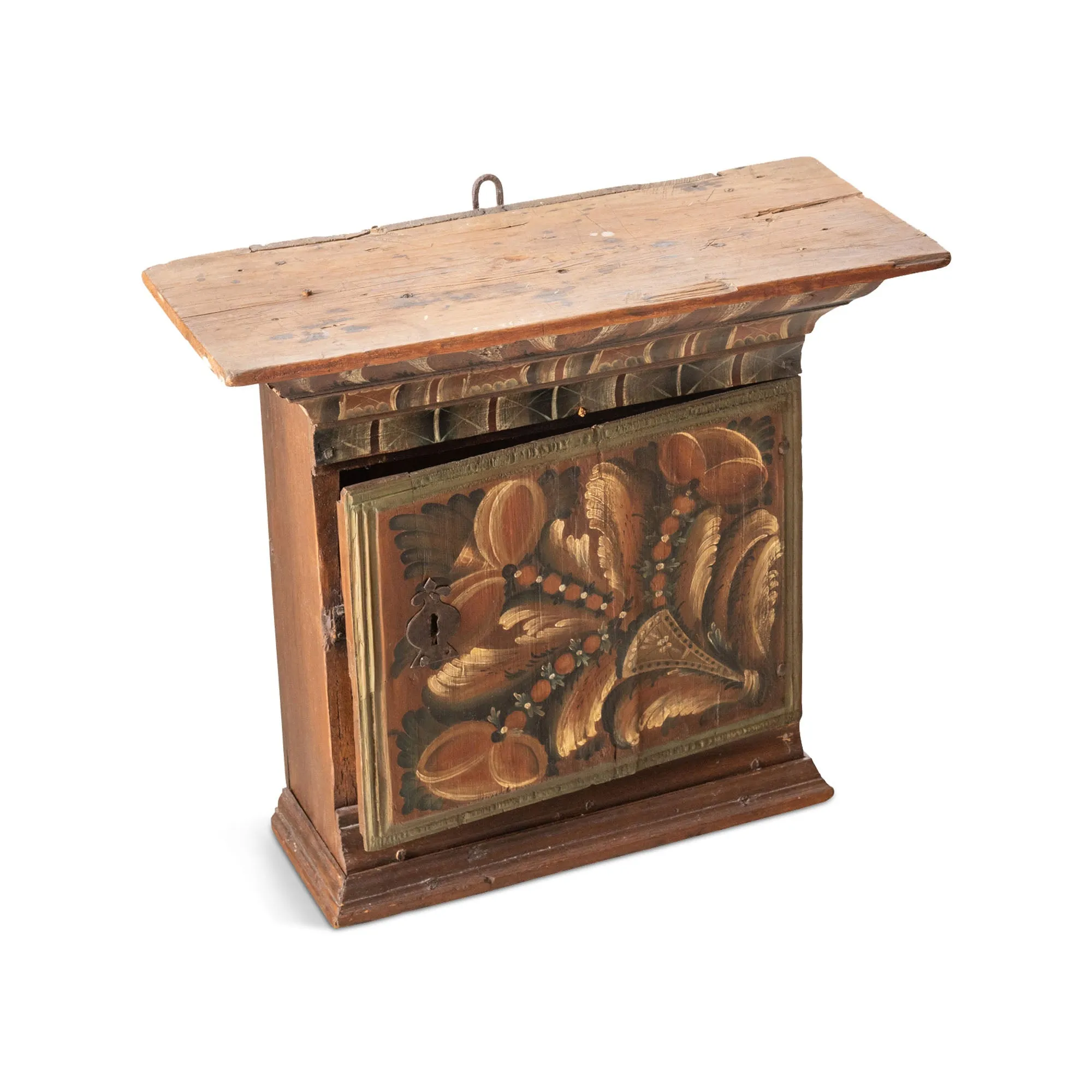 Swedish Dalarna Kurbits Hanging Cabinet, early 19th c.