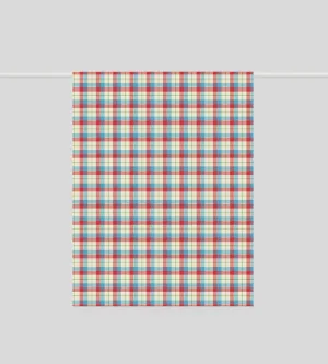 Tea Towel - Cherry & Blue Tartan