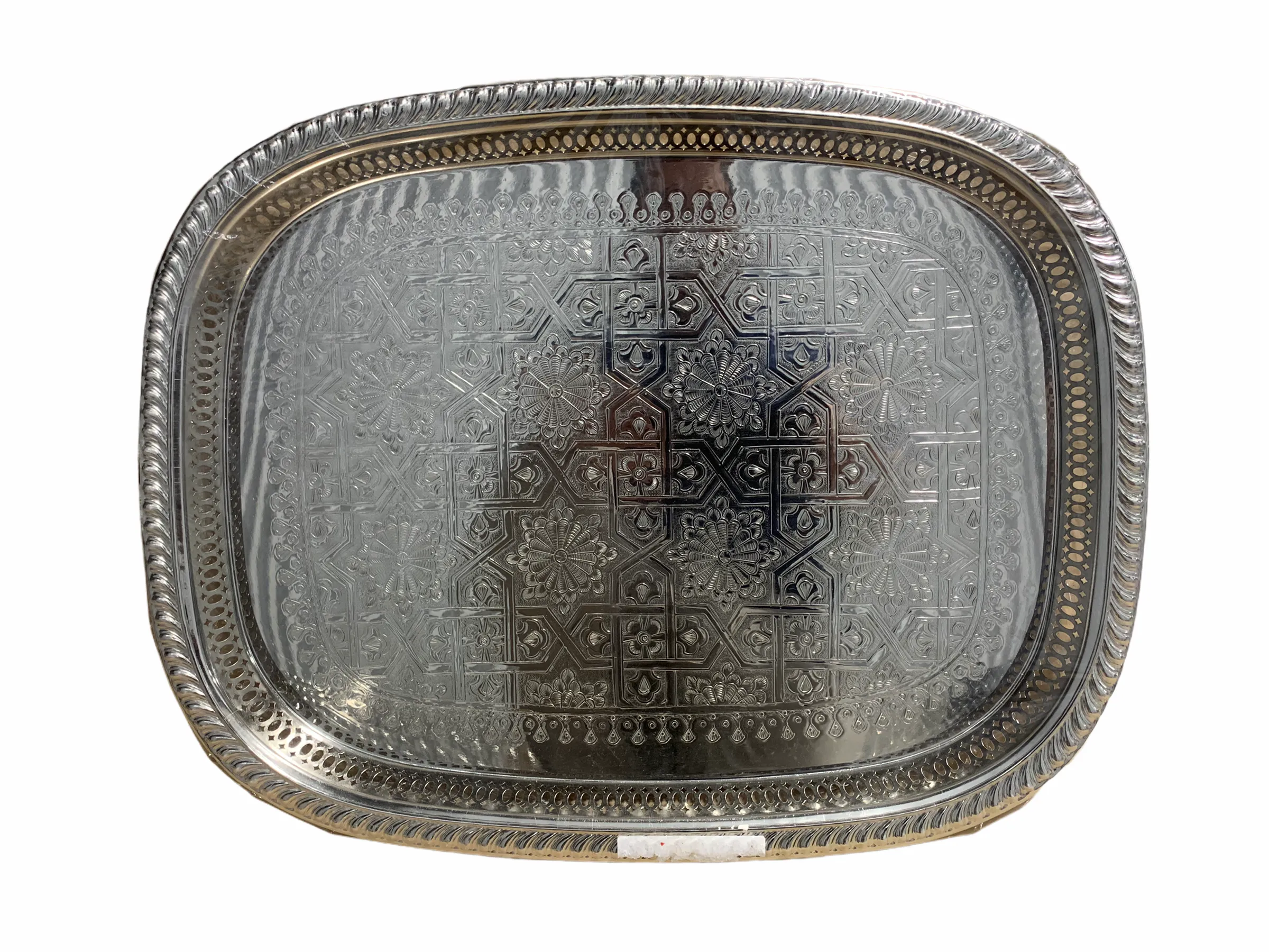 Tea Tray Silver Rectangular 45x35 cm