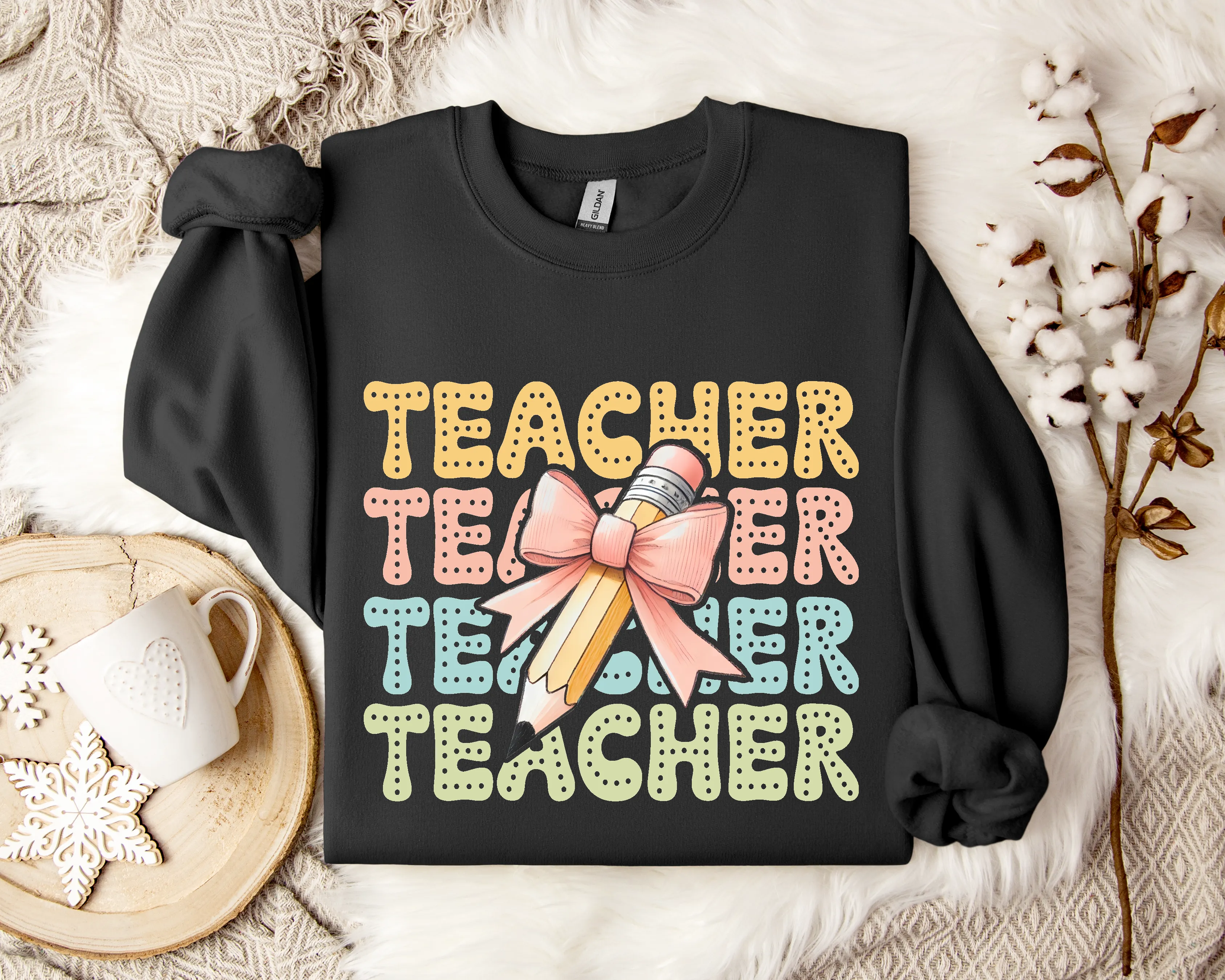 Teacher Repeat Pencil Bow