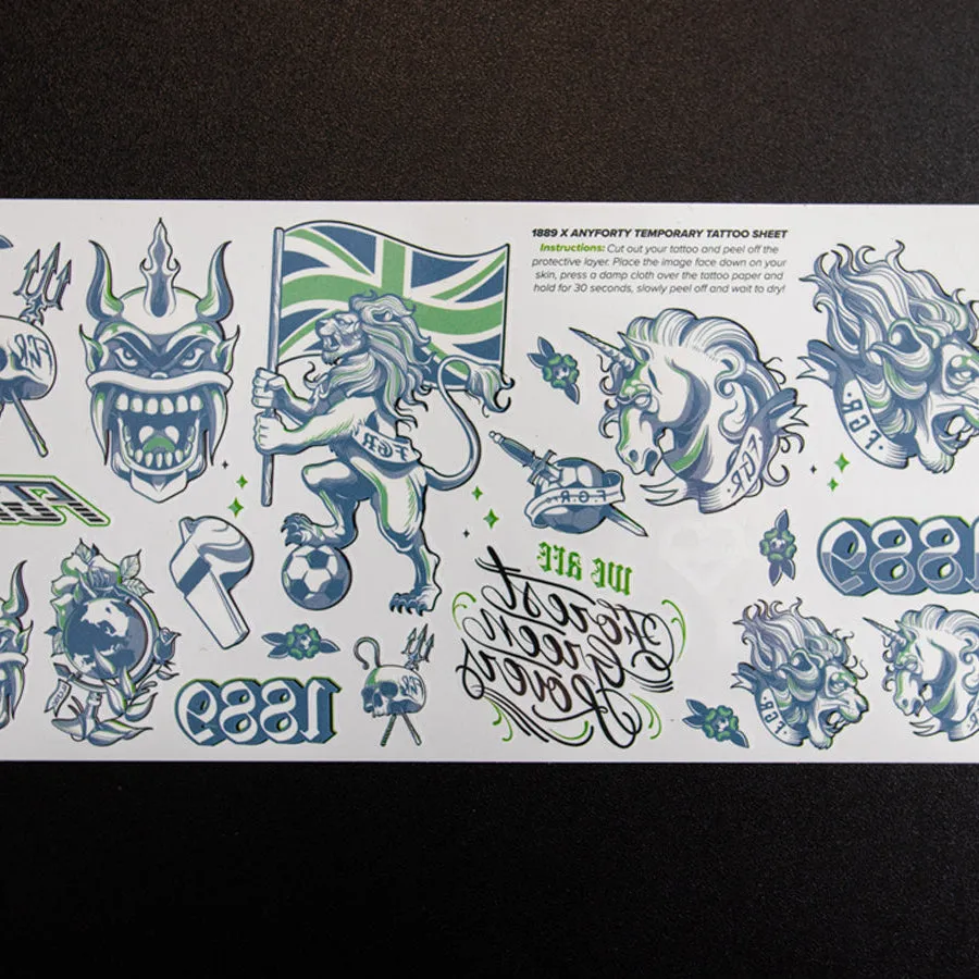 Temporary Tattoo Sheet...NOW £1
