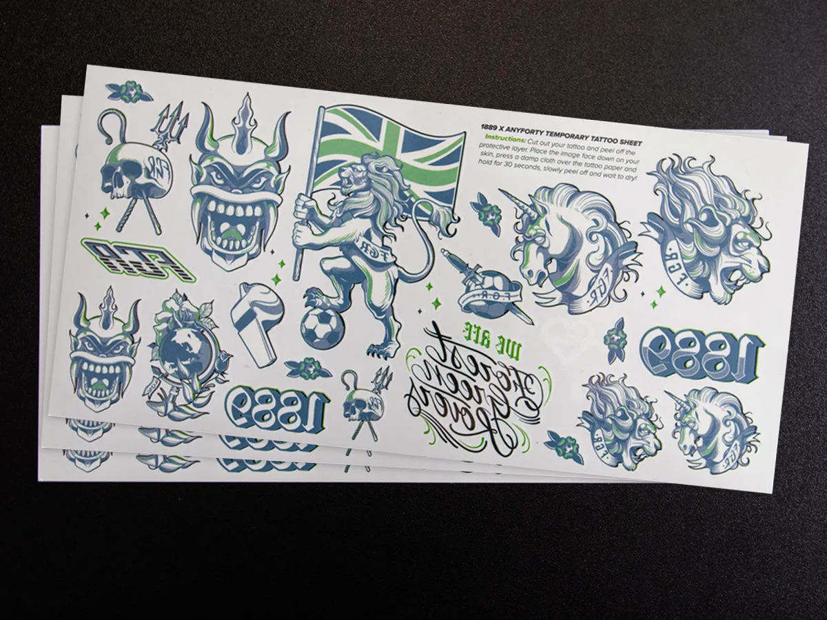 Temporary Tattoo Sheet...NOW £1