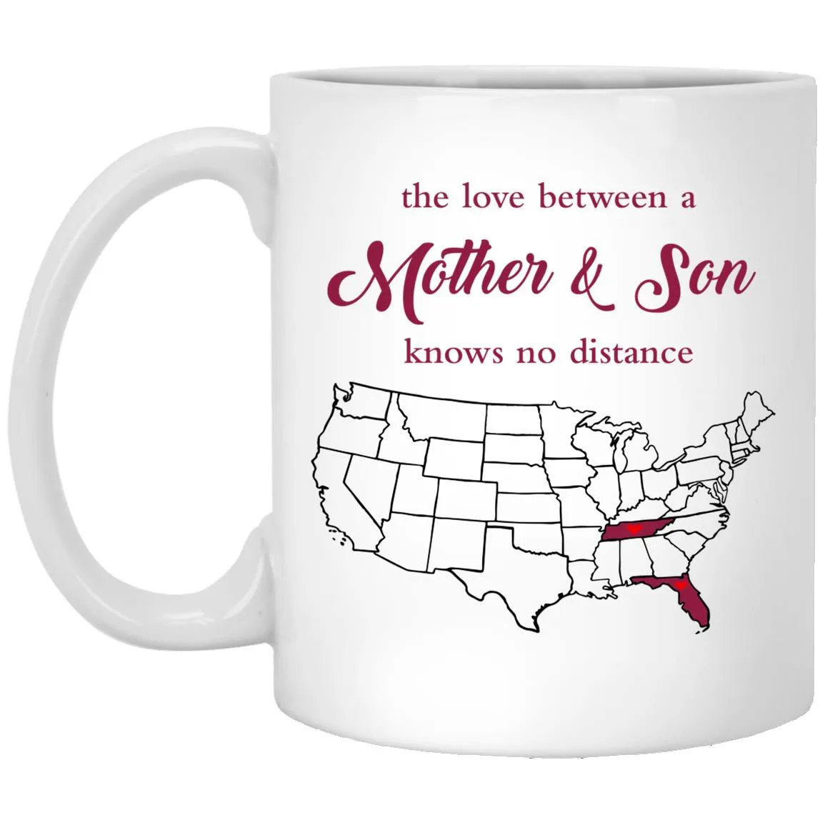 Tennessee Florida The Love Between Mother And Son Mug