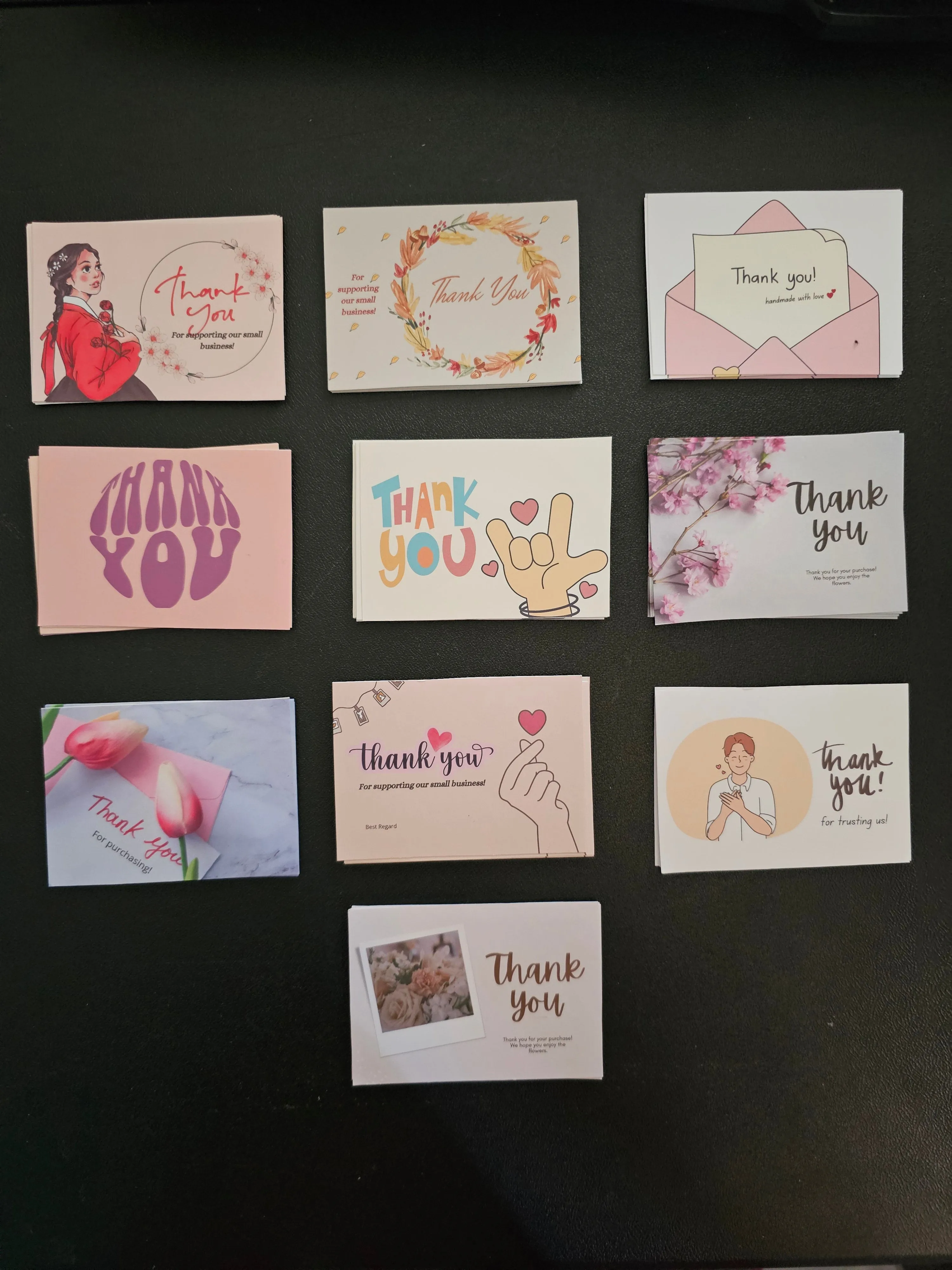 Thank You Cards, Little Card To Say A Big Thank You, Ships to US only, Supportive Cards For Your Business Customers and Clients