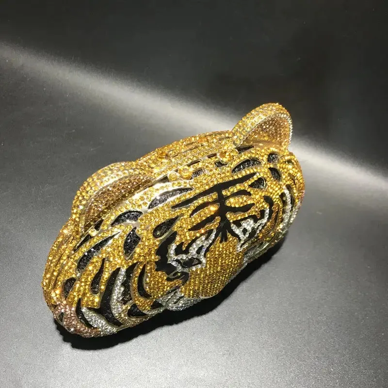 Tiger Crystal Diamonds Handbag